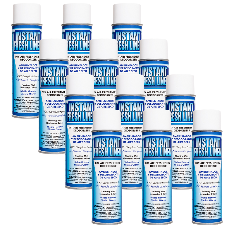 Instant Fresh Linen Dry Deodorant Spray, 12 Cans/Case