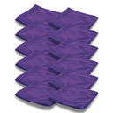 16" Microfiber Cloth, Round Corners, Purple, Pack of 12