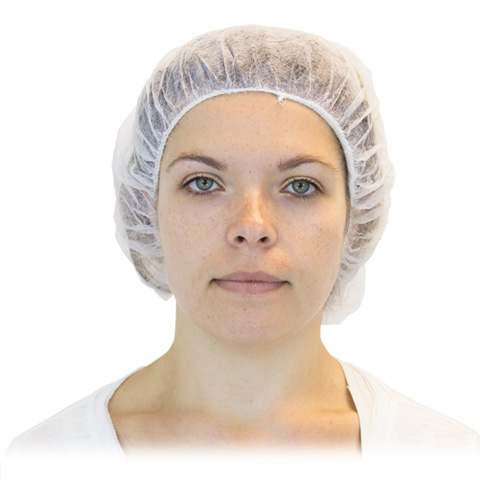 24" WHITE BOUFFANT CAP - POLYPROPYLENE 1000/cs