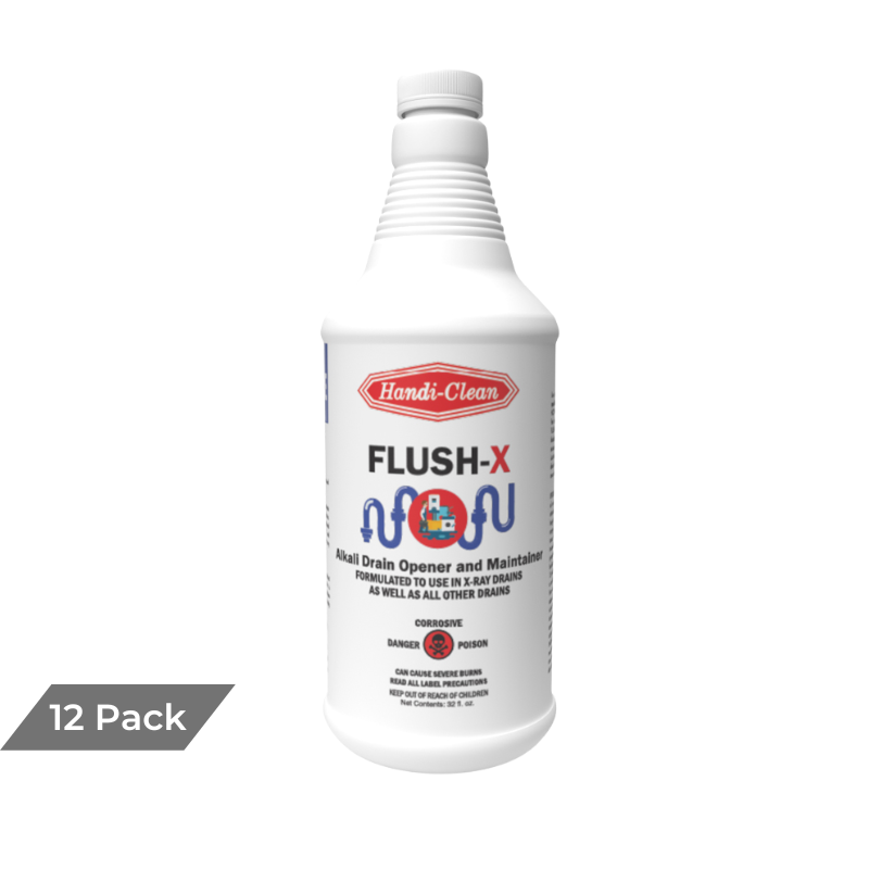 FLUSH X ALKALINE DRAIN LINE OPENER (12 QUARTS CASE)