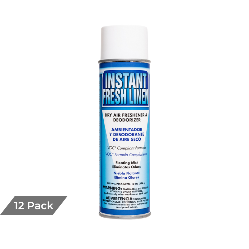 INSTANT FRESH LINEN DRY AIR FRESHENER & DEODORIZER, 12 CANS/CASE