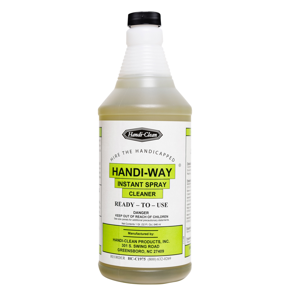 HANDI-CLEAN - HANDI-WAY SPRAY CLEANER - INSTANT SPRAY CLEANER, Green - 32 oz. (dz)