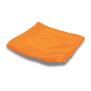 16" Microfiber Cloth, Round Corners, Orange, Pack of 12
