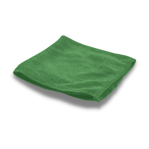 [KISS-MICRO-GREEN] 16" Microfiber Cloth, Round Corners, Green, Pack of 12